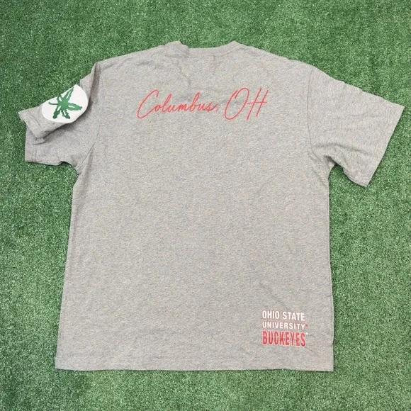 Mitchell & Ness Ohio State Buckeyes‎ T-Shirt XL Gray OSU Columbus NCAA Mens Tee